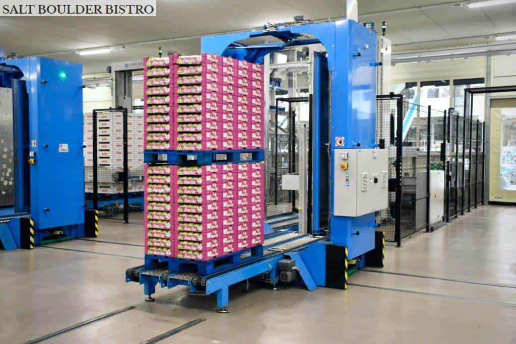 a large stack of boxes